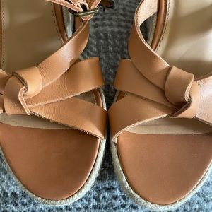 Soludos Charlotte Leather Wedge Sandals